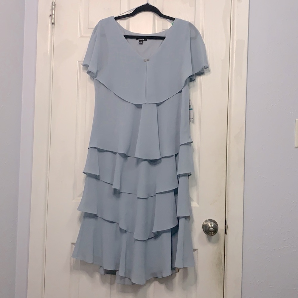 SLNY Misty Blue Dress